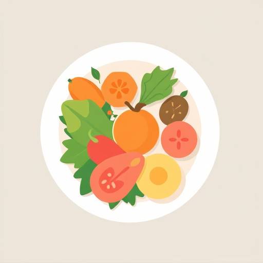 Icon of a plate with healthy food, representing nutrition